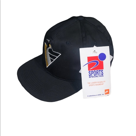 Vintage 90s Pittsburgh Penguins Plain Logo Sports Specialties Snapback Hat - Picture 3 of 7